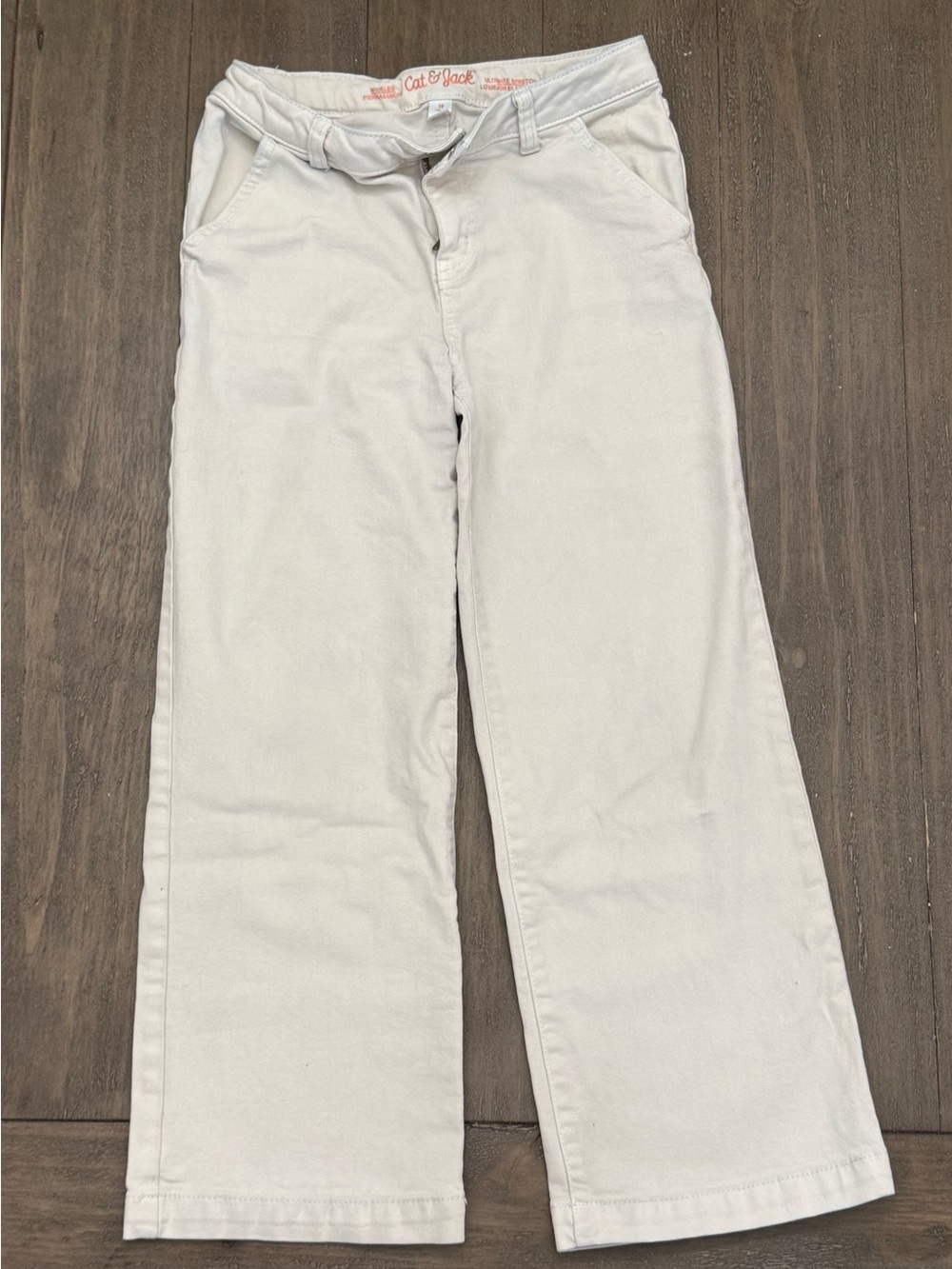 Cat & Jack White Wide-Leg Jeans